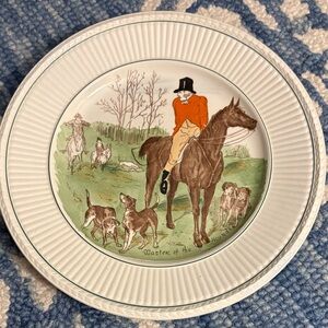 Wedgwood Edme Fox Hunting Plate - Master of the Hounds